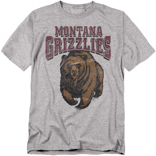 University of Montana Official Distressed Primary Unisex Adult T-Shirt University of Montana Large
