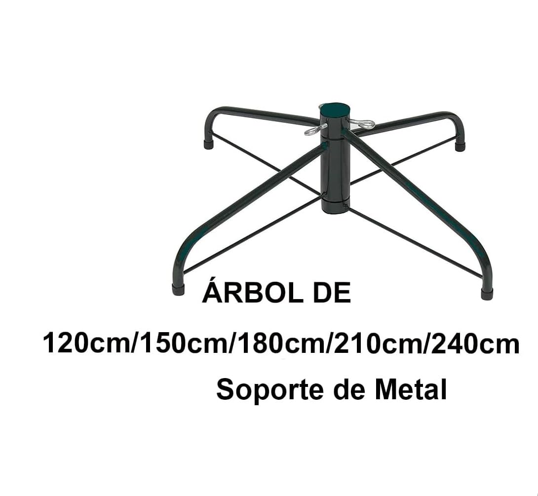PLUS HOME Árbol de Navidad nevado con Base Soporte metálica tamaño210Cm(285Puntas) Pino con Nieve Blanco