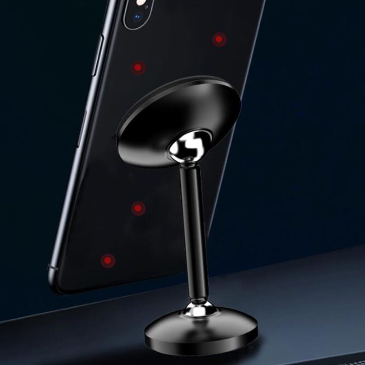 UPKOCH 3pezzi Supporto Magnetico Per Smartphone Supporto Per Auto Lega Di Alluminio Rotazione Per Navigazione Facile Compatibile Con Diversi Modelli e Nero