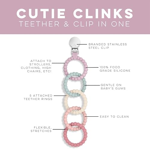 Miniatura 2 de Ryan & Rose Cutie Clinks - Juguete masticable para bebés (flor)