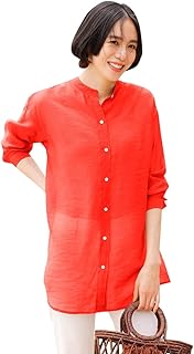 [ドゥクラッセ] シアークロス・スタンドブラウス (15626)