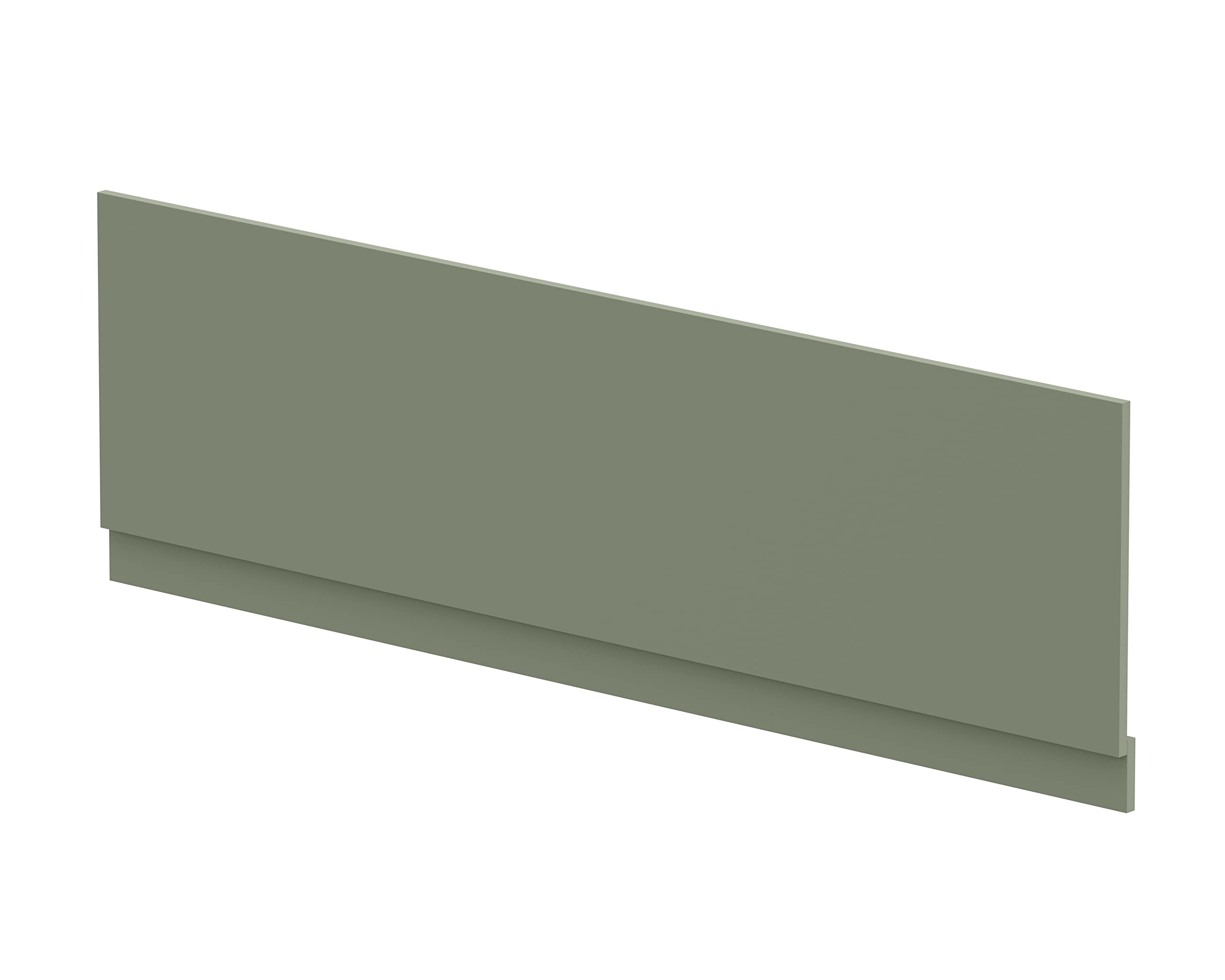 nuie BPR807 Modern Bathroom Straight Bath Front Panel and Plinth, 560 x 1795 x 36mm, Satin Green