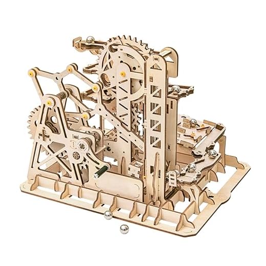 Rowood 3D Wooden Marble Run Puzzle Craft Toy, Gift for Adults & Teen Boys Girls, Age 14+, DIY Model Building Kits - Tower Coaster