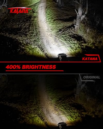 Image of KATANA 9012 Bulbs, HIR2 400% Brightness 6500K Plug and Play Fog of 2 | 1:1 Size,Cooling Fan,360Beam Angle