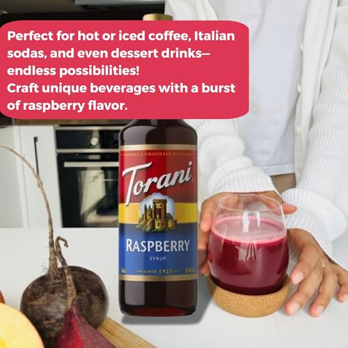 Syrup Pump Dispenser + Torani® Raspberry Syrup, 25.4 oz - Coffee Syrup Pump & Flavoring Bundle - image 4