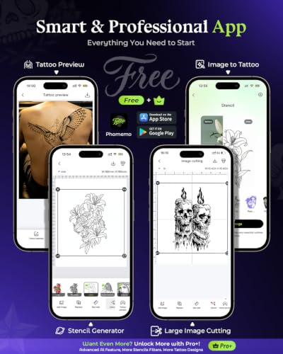 Phomemo L85 Portable Bluetooth Thermal Tattoo Stencil Printer w/ 5" Touchscreen & 100 Transfer Papers - image 7