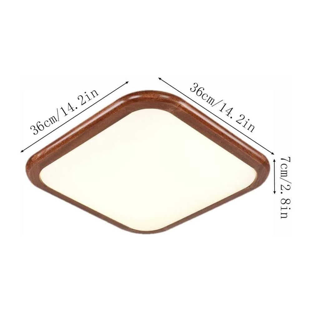 Uonlytech Lámpara de techo LED japonesa de madera para colgar en la sala de estar o dormitorio Uonlytech Lámpara de techo LED japonesa de madera para colgar en la sala de estar o dormitorio