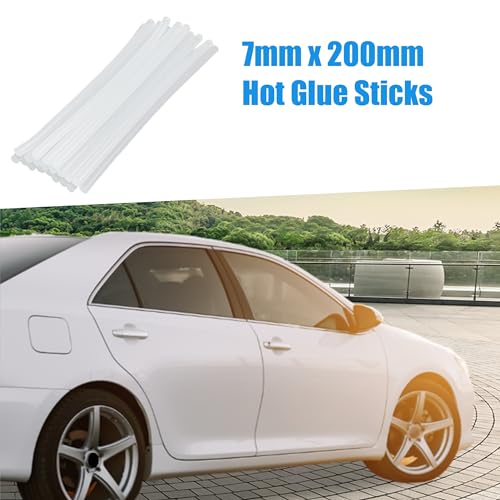 A ABSOPRO 7mm x 200mm Hot Glue Sticks Auto Body Paintless Dent Removal Repair Resin Clear (Set of 20)