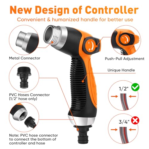 16 IN 1 Car Wash Foam Gun, Foam Cannon,Adjustable Hose Wash Sprayer with 2.5 to 6 Bars Foam Blaster,Wash Mitten &Towel,Suitable for Car Cleaning and Garden Use with 1/2” Quick Connector - Thumbnail 4