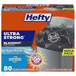 HEFTY Extremely Robust Scented Kitchen Baggage Drawstring Plastic