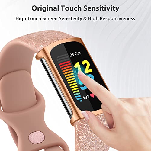 Meliya CHARGE 5 SCREEN PROTECTOR 4 Pack Screen Protector Compatible With Fitbit Charge 6/Charge 5 thumb #1