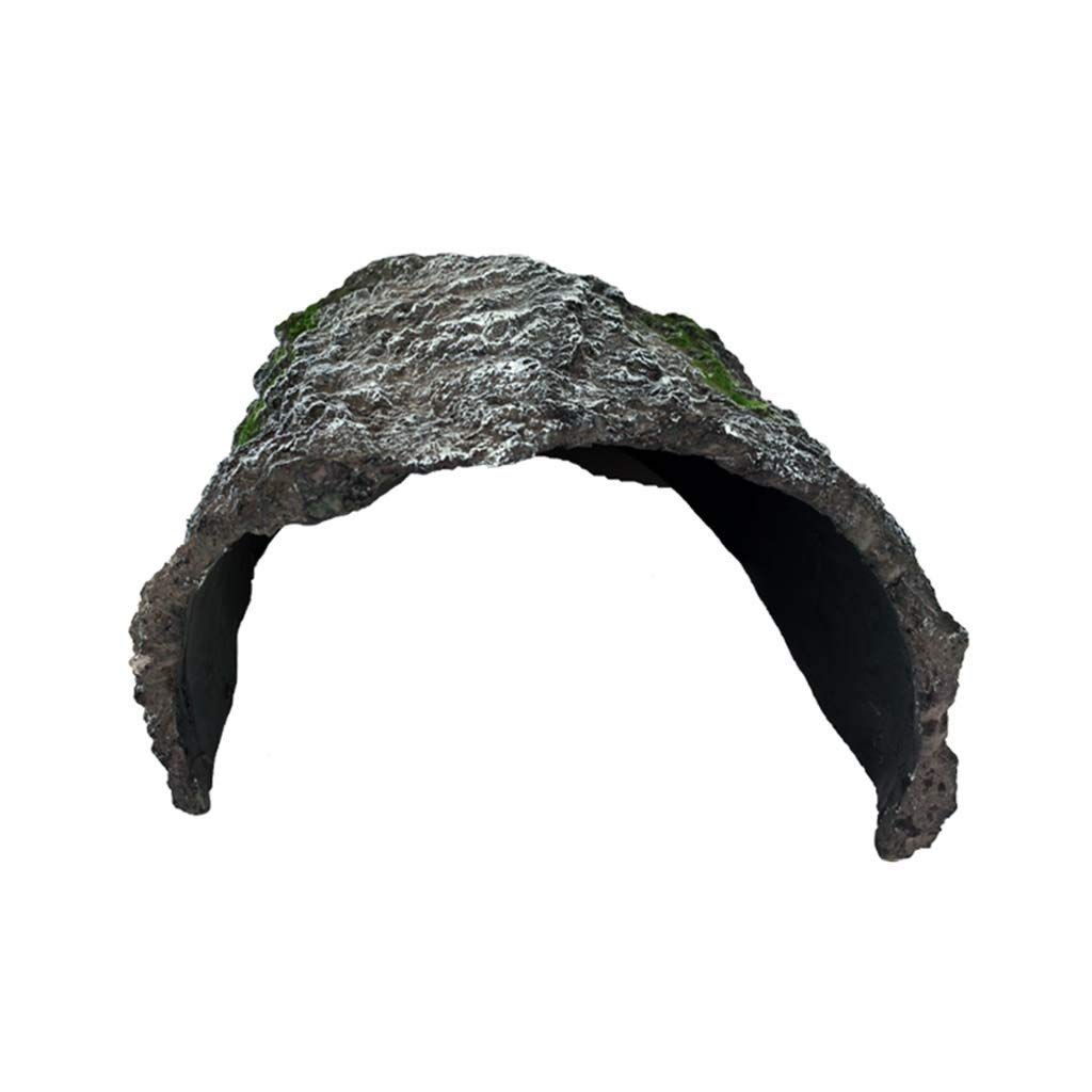 Escondite del Medio Ambiente Ecológico, Escondite de la Caja de Reptiles del Acuario de Anfibios - Decoración de la Esquina del Hábitat Escondites de Tortugas Serpiente Lagarto (23 * 26 * 13 cm)