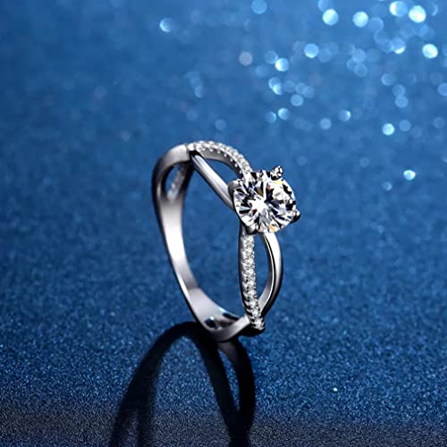 Bague croix Moissanite 1ct S925 pour éviter le ternissement de vos bijoux