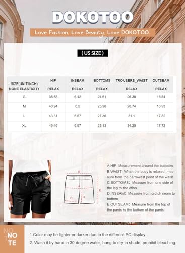 Dokotoo Trendy Ladies Cargo Shorts Hiking Casual Pleated Stretchy Shorts 2024 Summer Bermuda Long Outdoor Shorts High Rise Loose Pants Shorts A1 Khaki X-Large thumb #4