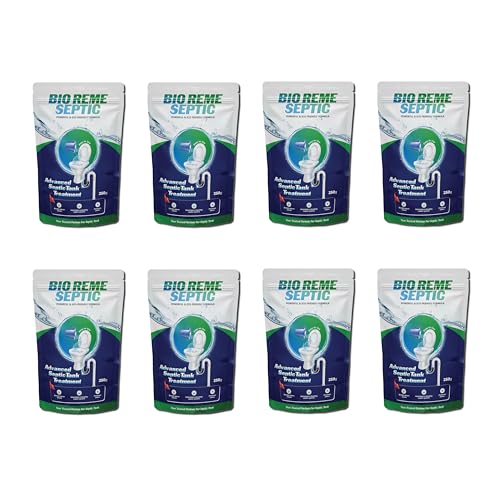 Image of Bio Reme Septic Tank Cleaning Powder Reduces Sludge Build-Up Odour Removing Powder Bacteria Eco Friendly Available In Pack of 8 (2 Kg)