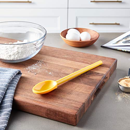 Image of Mercer Culinary Hell's Tools Hi-Heat 12-Inch Mixing Spoon, Yellow