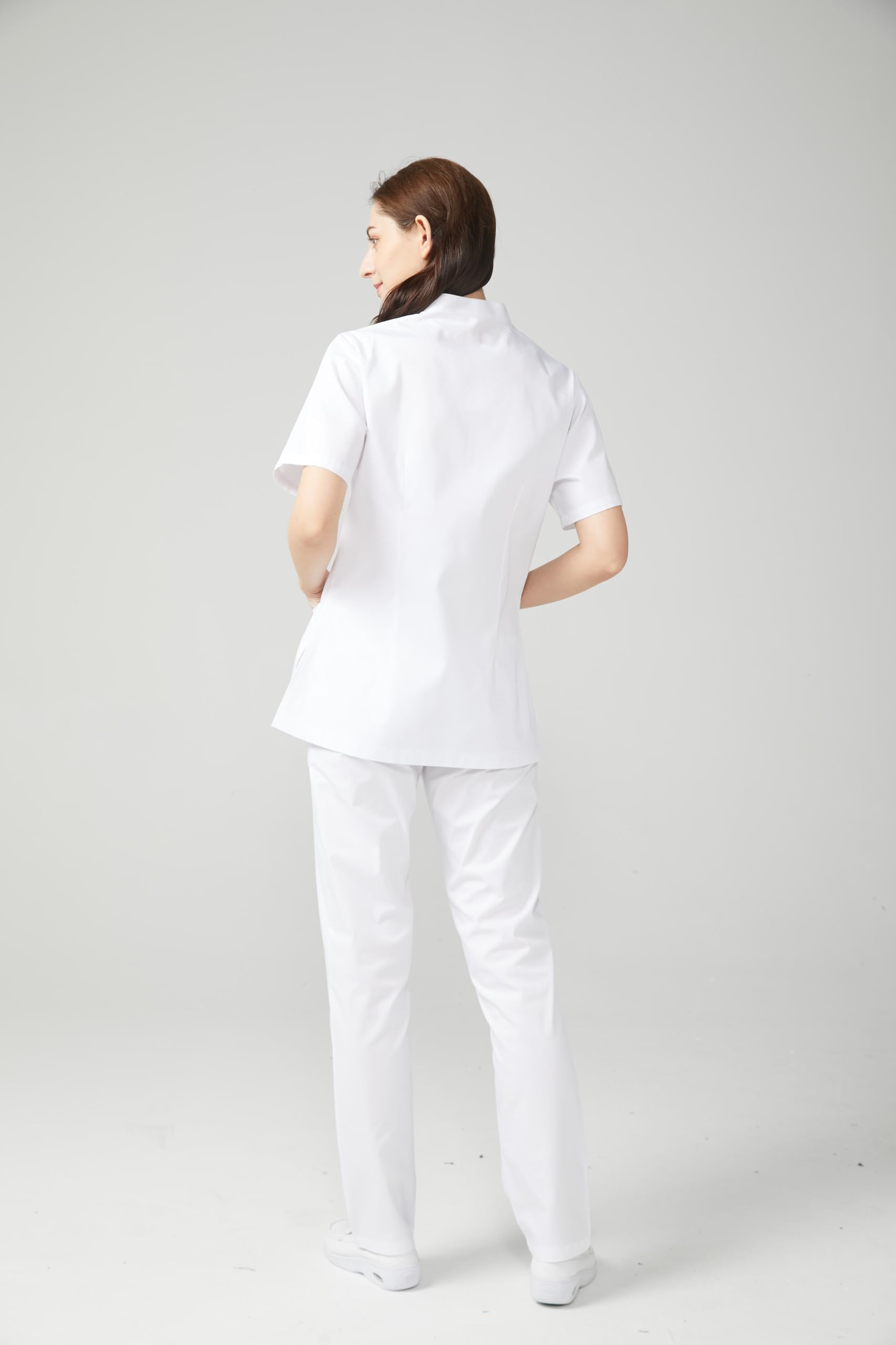 Victory Uniforme Sanitario Mujer Profesional Médico Cómodo Transpirable Resistente Uso Diario Hospital Clínica Laboratorio Trabajo Algodón Poliester Cremallera Lavable 702-8312