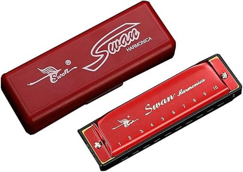 Harmonica C Key 10 Holes 20 Tones Blues Jazz Rock Folk Harmonia Music Musical Instrument Diatonic Mouth Harp 3 Colors Red
