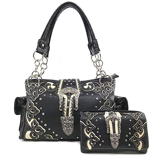 Zelris Western Women Conceal Carry Buckle Handbag Wallet Set