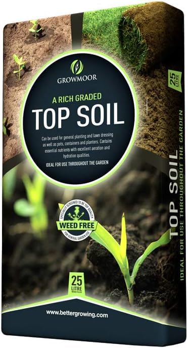 25L Top Soil Gardening Soils for Outdoor and Indoor Planting, Small to Large Plants Promotes Rooting For Fast Establishment, Blended To Support Plant Health