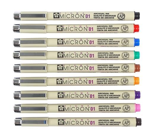 Sakura Pigma Micron Fine line pens 01 Series