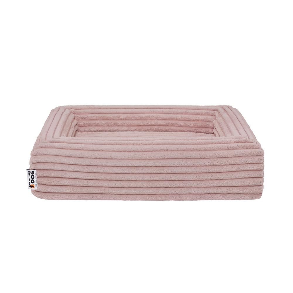 Orthopädisches Hundebett Cloud – Komfortable Hundematte mit Memory-Schaum, Abnehmbarer Bezug & Rutschfester Unterseite – 4 Größen (XS–L) & 4 Farben (S 80x60 Dusty Pink)