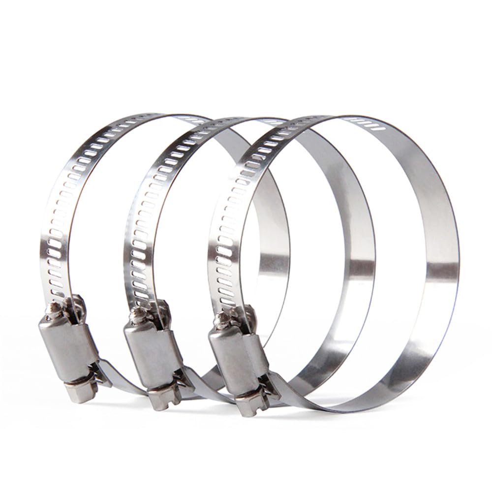 Abrazaderas de manguera ajustables de acero inoxidable 304, banda de tornillo, abrazaderas de manguera de combustible para coche, abrazadera de tubo, 100 piezas 13,19mm