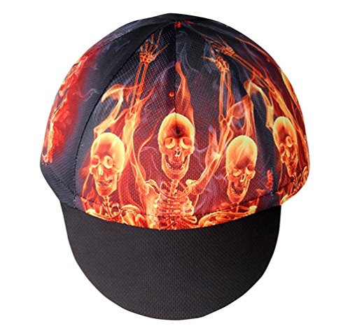Xinzechen Cycling Cap Sweat Wicking Fits Under Helmets Soul Flame