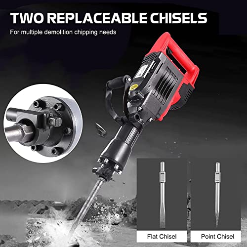 LPYGOA Benzin-Abbruchhammer, Betonbrecher Mit Vibrationsgedämpftem Griff, 1900-W-Schlaghammer, Spitz- Und Flachmeißel… – Bild 3
