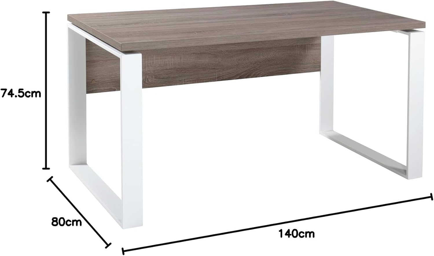 COMPOSAD | Scrivania della Linea DISEGNO, Scrivania Moderna per PC, (LxAxP) 180x74,20x69 cm, Colore Rovere Bordeaux, Studio, Ufficio, Made in Italy | Leroy Merlin