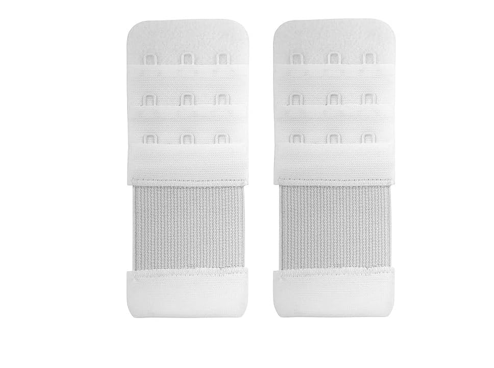 Bra Extender 3 Hooks, Rows Elastic Bra Band Hook Strap Extensions For Women, Ladies & Girls Pack of 2 A (White Color)-image-18