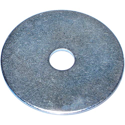 Hard-To-Find Fastener Zinc Fender Washers, Durable Zinc Plated Steel Flat Hardware for DIY, Construction, Home Improvement, 3/8 x 2, Pack of 100