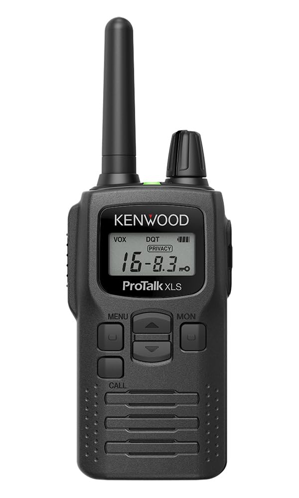 KENWOOD PKT-300E Ricetrasmettitore PMR446 UHF 500mW ERP leggero compatto, 16 canali Scan, QT/DQT Privacy, VOX, LCD/LED info, fino 24h autonomia, audio di qualità, affidabile, uso professionale EU/UK