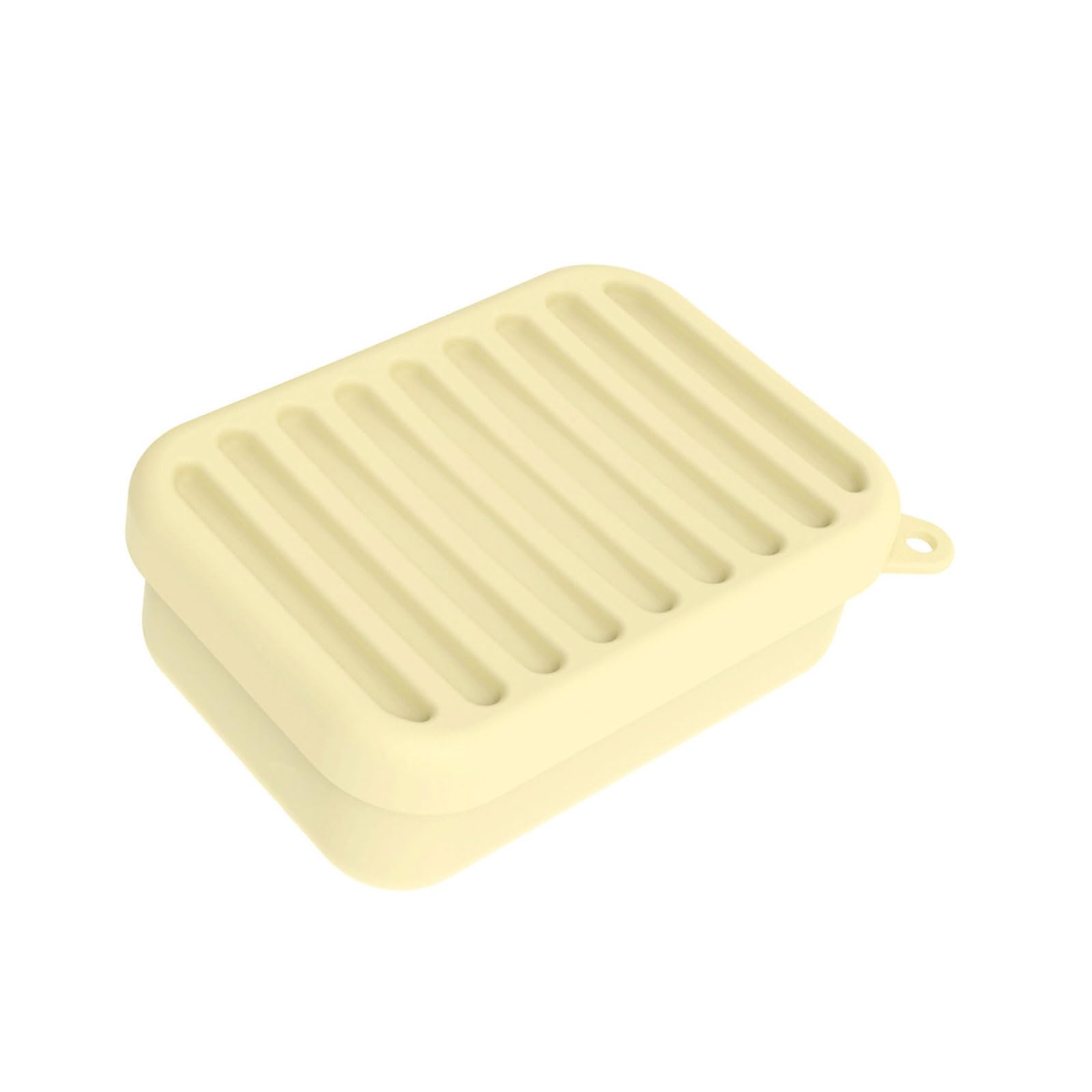 APGLSXY Silicone Soap Box with Lid Covered Soap Tray for Various Home Styles Keep Freshing and Dry Covered Tray