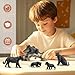 Toymany 15PCS Realistic Jungle Animals Figurines Playset Includes Baby Animals, Plastic Black Panthers and Cheetah Figures with Cubs, Cake Toppers Christmas Birthday Toy Gift for Kids