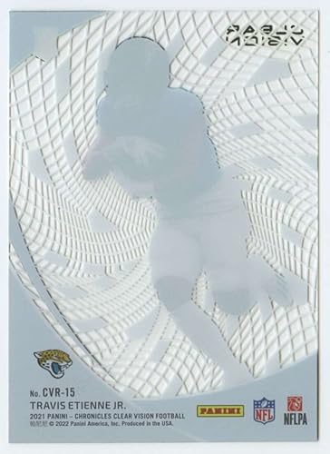 Miniatura 2 de 2021 Panini Chronicles Clear Vision Rookies #15 Travis Etienne Jr. NM-MT RC Rookie Jacksonville Jaguars Football Trading Card