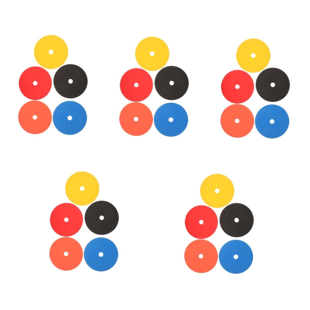 POPETPOP 5pcs Soccer Training Marker Discs Sign Plates for Agility Drills Bright Colors for Gym Class Outdoor Sports for Soccer Hockey Basketball Training