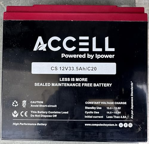 Image of URV 12V 33.5Ah VRLA Graphene Battery | VRLA Lead-Acid Battery for Electric Scooters, E-Bikes & EVs | High-Energy 3rd Gen Graphene Series