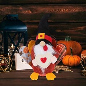 HEALLILY Thanksgiving Decoration Autumn Gnomes Fall Gnomes Plush Decor Turkey Doll Gnome Plush Fall Maple Gnomes Ornament for Thanksgiving HEALLILY Thanksgiving Decoration Autumn Gnomes Fall Gnomes Plush Decor Turkey Doll Gnome Plush Fall Maple Gnomes Ornament for Thanksgiving