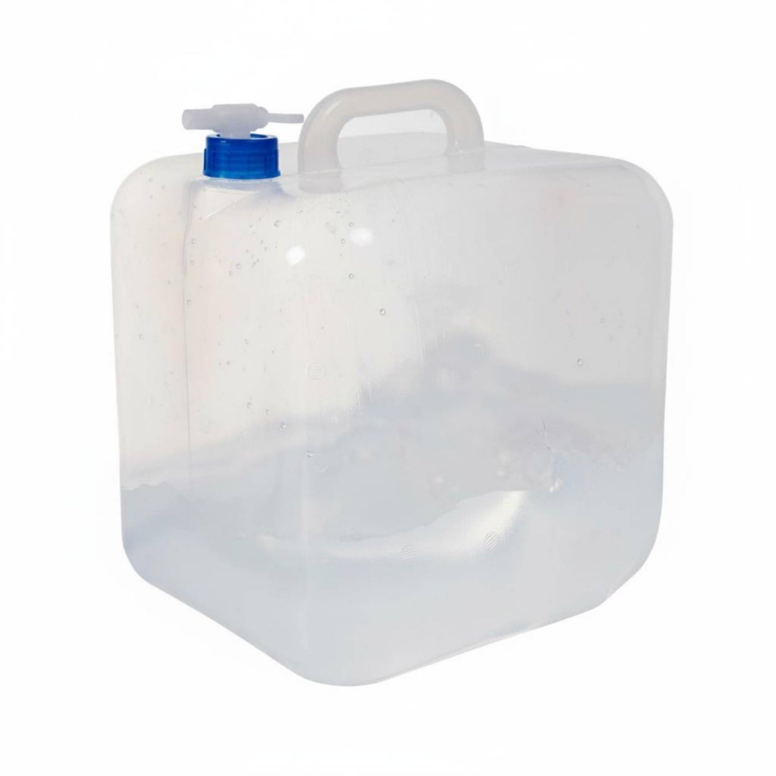 Large Capacity Folding Water Container with Spigot Long-Lasting Collapsible Water Bag Food Grade Liquid Storage for Campers, Camping, Outdoor, Car, Blue, 20L|Water Carriers & Jerrycans-image-8