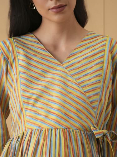 Image of The Mom Store Maternity and Nursing Dress | Pre and Post Pregnancy Dress for Womens | Zipper /Button Opening | Causal Wear | Trendy Stylish Causal Dresses for New Moms