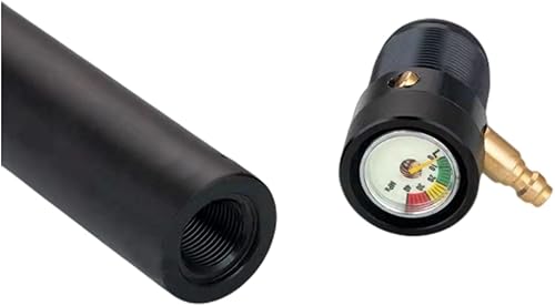 Miniatura 4 de Pcp - Cilindro de aire para pistola de aire, compatible con Hatsan Long BullBoss Tubo de aire de llenado negro de alta presión para pistola de aire