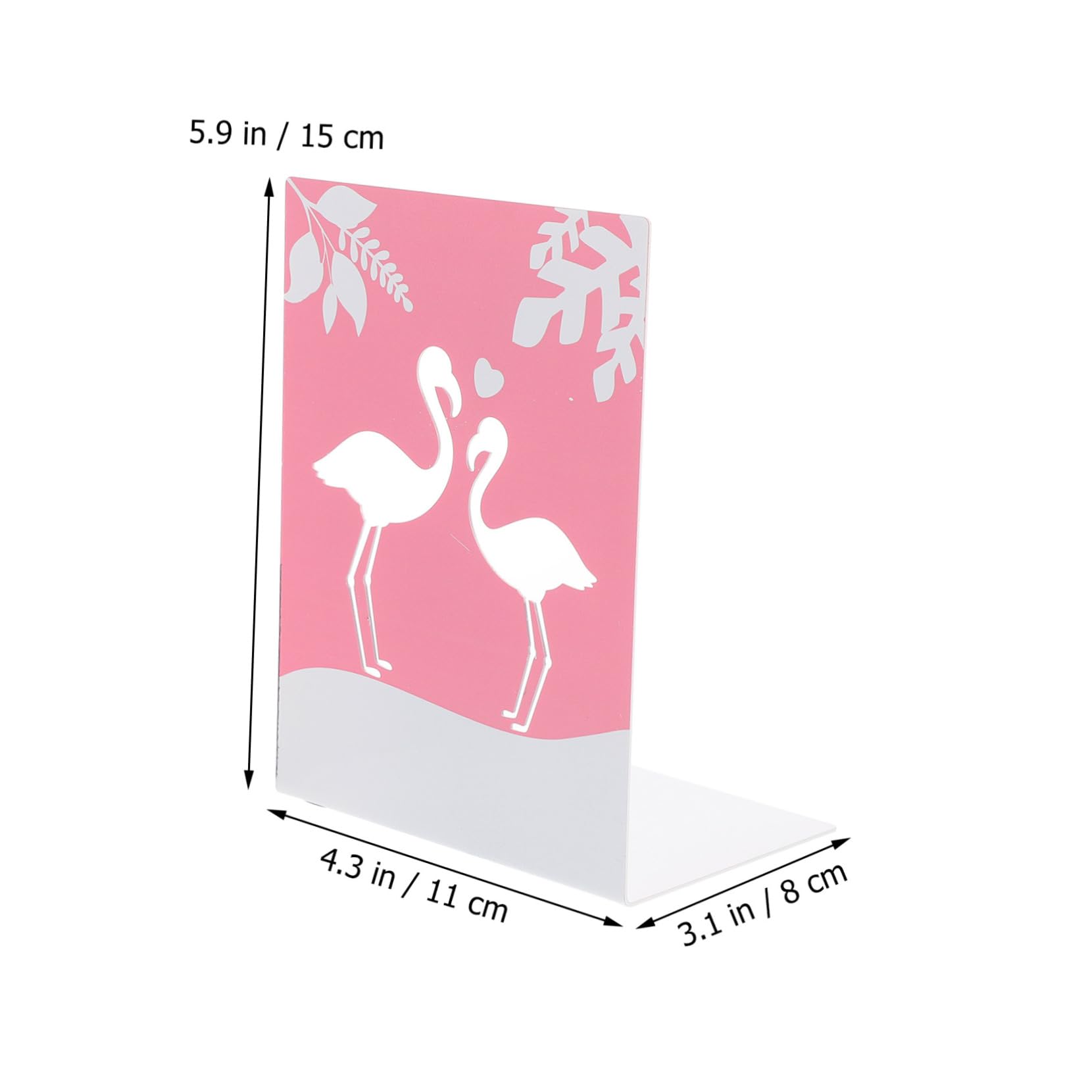 2pcs Book Stand Bookends for Office Cartoon Bookend Flamingo Desktop Iron Book Stoppers Bookends for Home Metal Book Stoppers Metal Bookends Metal Home Bookends Desktop Bookends