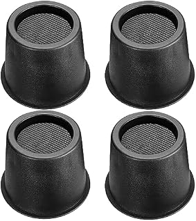 MixDora Round Bed Chair Risers With Foam Pads Furniture Raisers Lifter for Desks Couches Sofas Table Set of 4 (3 Inches)