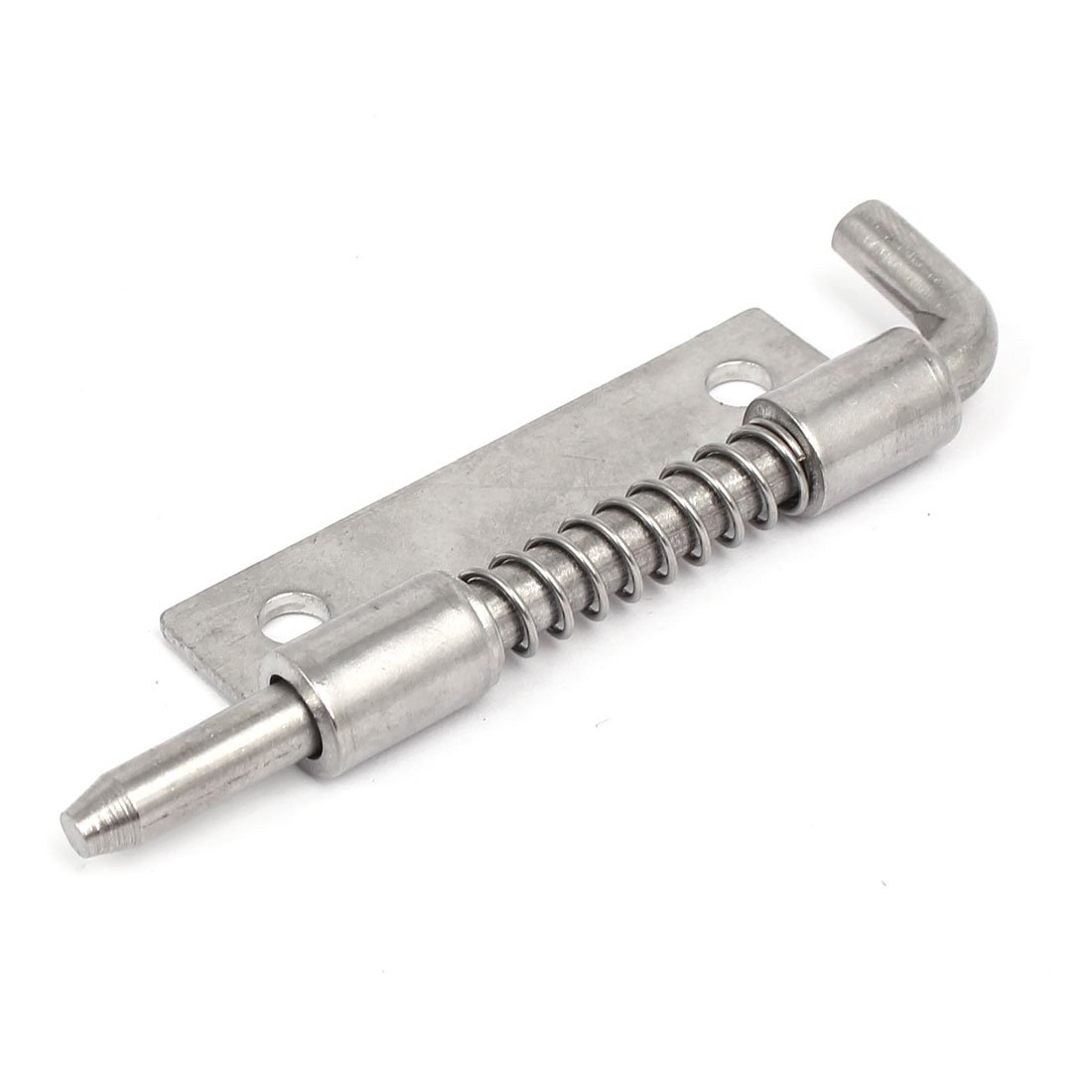 Sourcingmap 92mmx24mm 304 Stainless Steel Left Hand Spring Loaded Bolt Latch - Image 2