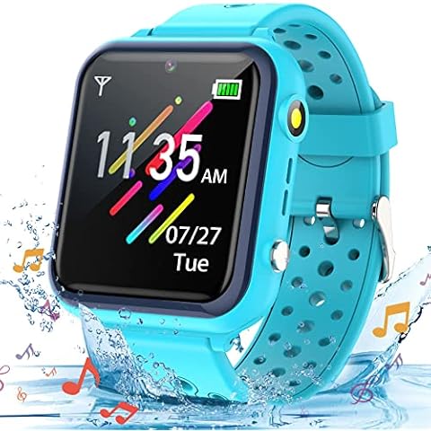 Smooce Kids Smart Watch Phone,Waterproof Kids Smartwatch MP3 Music Player with 11 Games Call SOS Camera Video Alarm Recorder for 3-12 Years Old Children Boys Girls Birthday Gifts Cover