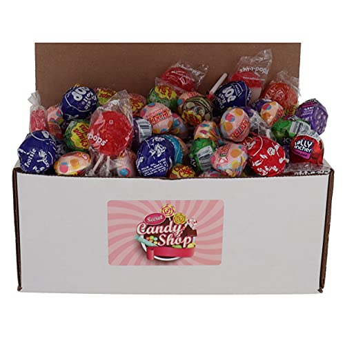Halloween Candy Pops Lollipops Lollies Variety Bulk in Box, 2lb (Chupa Chups, Jolly Rancher, Smarties, Tootsie Pops, Saf-T-Pops) (2 LB)