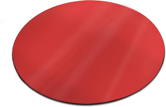 SPEEDYORDERS Round Red Acrylic Mirror Sheet Circle Mirror 15 inches Diameter, 1/8" Thick Shatterproof Round Mirror Plexiglass Sheet Ideal for Home, Wedding, Centerpiece, Table, Decoration