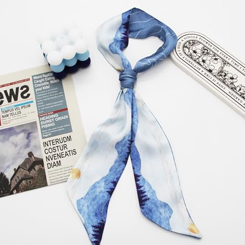 3 Pack Purse Scarf Set,Silk Ribbon Scarves for Bags Head Scarf for Handbag Handle Scarf Band Hair Neck Scarf for Women Fashion Holiday Gifts Wrapping,293