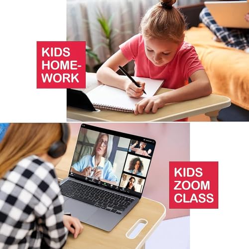 Image of GoRogue Stud Foldable Wooden Mini Lapdesk for Couch, Sofa Bed, Study Tray Table Stand for Writing (Beige), 40 Centimeters, 60 Centimeters